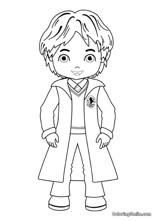 Ron Weasley de desenho animado Ron Weasley de desenho animado - Página para Colorir