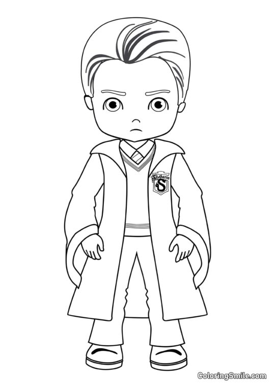 Draco Malfoy de desenho animado Draco Malfoy de desenho animado - Página para Colorir
