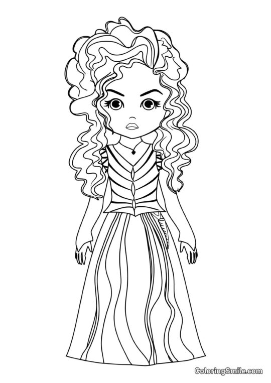 Bellatrix Lestrange de desenho animado Bellatrix Lestrange de desenho animado - Página para Colorir