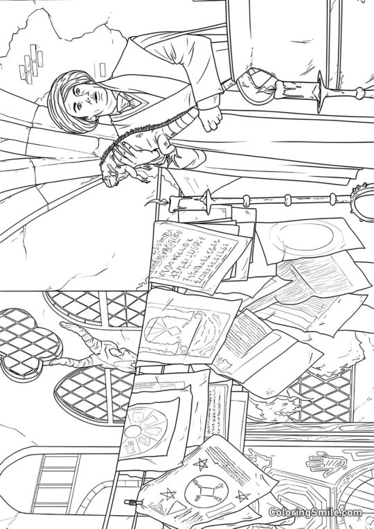 Professor Quirinus Quirrell Professor Quirinus Quirrell - Página para Colorir