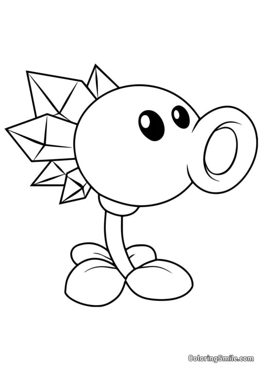 Ervilha de Neve de Plants vs. Zombies Ervilha de Neve de Plants vs. Zombies - Página para Colorir