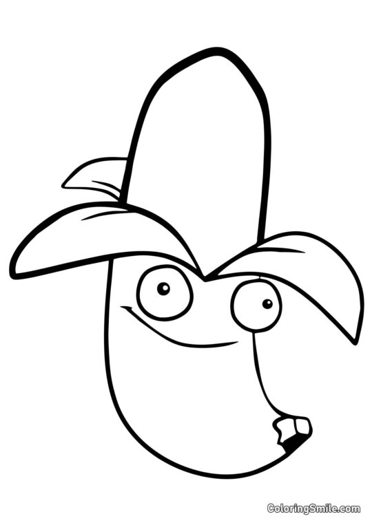 Lançador de Banana de Plants vs. Zombies Lançador de Banana de Plants vs. Zombies - Página para Colorir