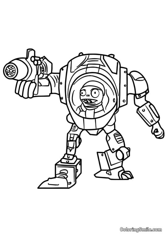 Zumbi Z-Mech Zumbi Z-Mech - Página para Colorir