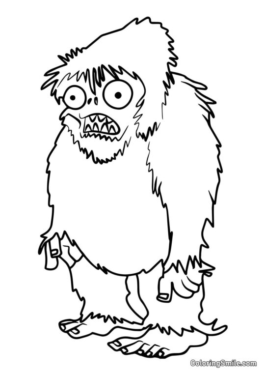 Zumbi Yeti Zumbi Yeti - Página para Colorir