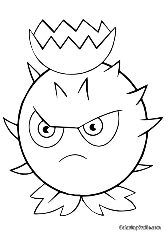 Cardo de Plants vs. Zombies Cardo de Plants vs. Zombies - Página para Colorir