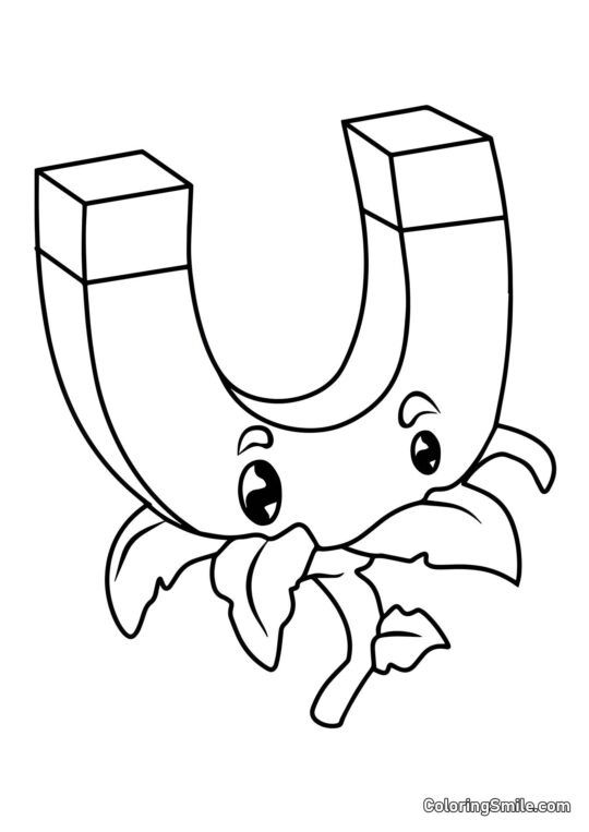 Imã Dourado de Plants vs. Zombies Imã Dourado de Plants vs. Zombies - Página para Colorir