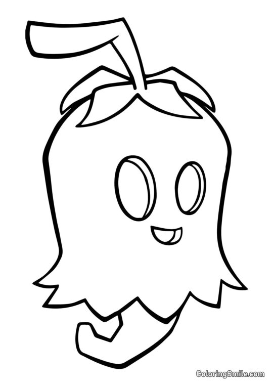 Pimenta Fantasma de Plants vs. Zombies Pimenta Fantasma de Plants vs. Zombies - Página para Colorir