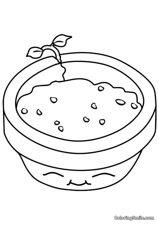 Vaso de Flor de Plants vs. Zombies Vaso de Flor de Plants vs. Zombies - Página para Colorir