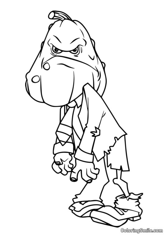 Zumbi Abobrinha Zumbi Abobrinha - Página para Colorir
