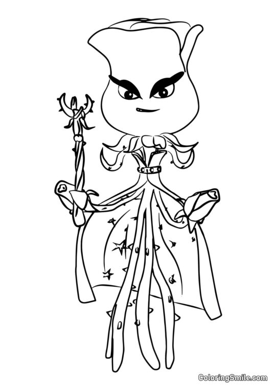 Rosa de Plants vs. Zombies Rosa de Plants vs. Zombies - Página para Colorir