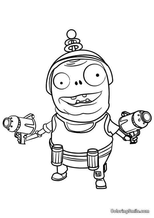 Diabo de Plants vs. Zombies Diabo de Plants vs. Zombies - Página para Colorir