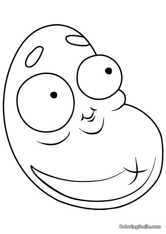 Grão de Café de Plants vs. Zombies Grão de Café de Plants vs. Zombies - Página para Colorir