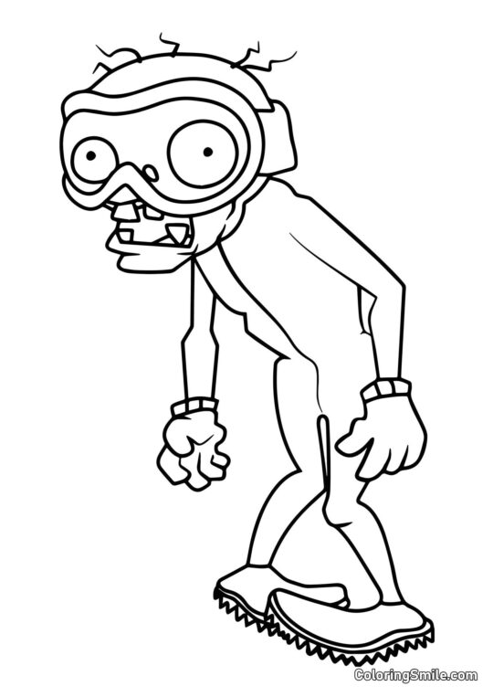 Zumbi da Equipe de Bobsled Zumbi da Equipe de Bobsled - Página para Colorir