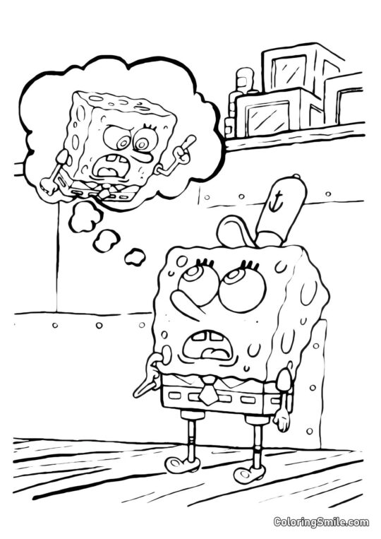 Lula Molusco em fúria Lula Molusco em fúria - Página para Colorir