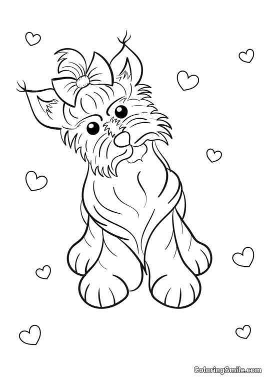 Yorkshire Terrier - Página para Colorir