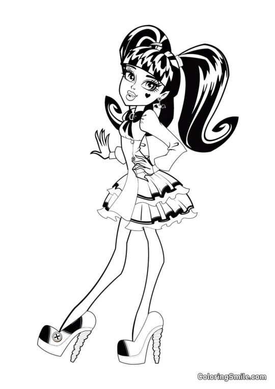 13 Desejos Draculaura 13 Desejos Draculaura - Página para Colorir