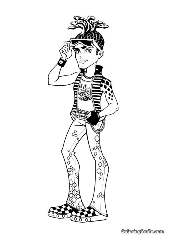 Deuce Gorgon, filho de Medusa Deuce Gorgon, filho de Medusa - Página para Colorir