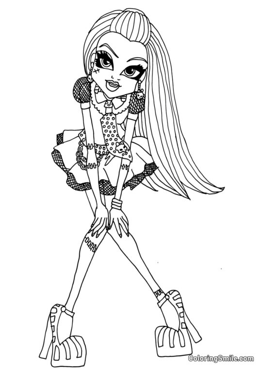 Monster High Frankie Stein Monster High Frankie Stein - Página para Colorir
