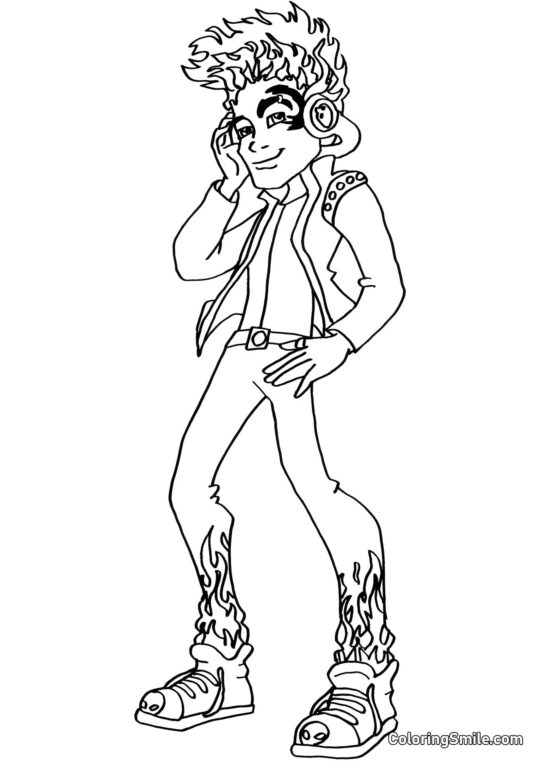 Monster High Holt Hyde Monster High Holt Hyde - Página para Colorir