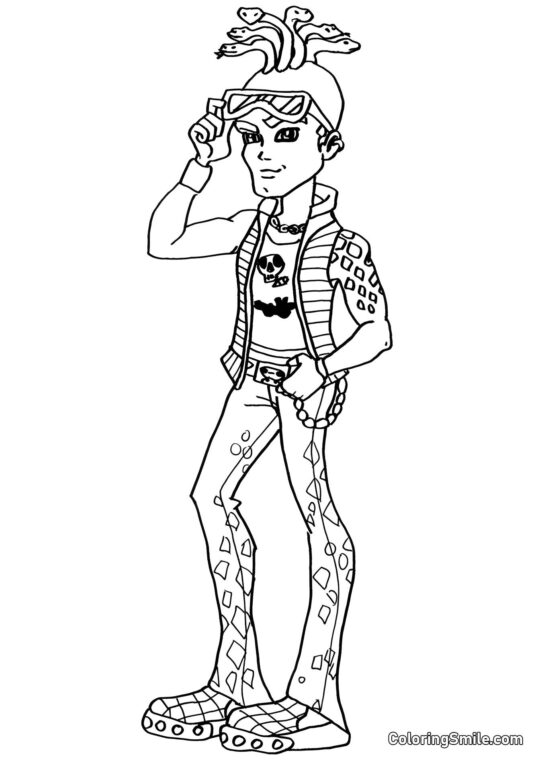 Monster High Deuce Gorgon Monster High Deuce Gorgon - Página para Colorir