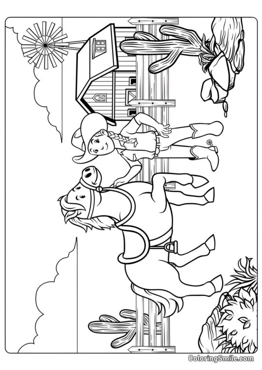 Velho Oeste - Página para Colorir