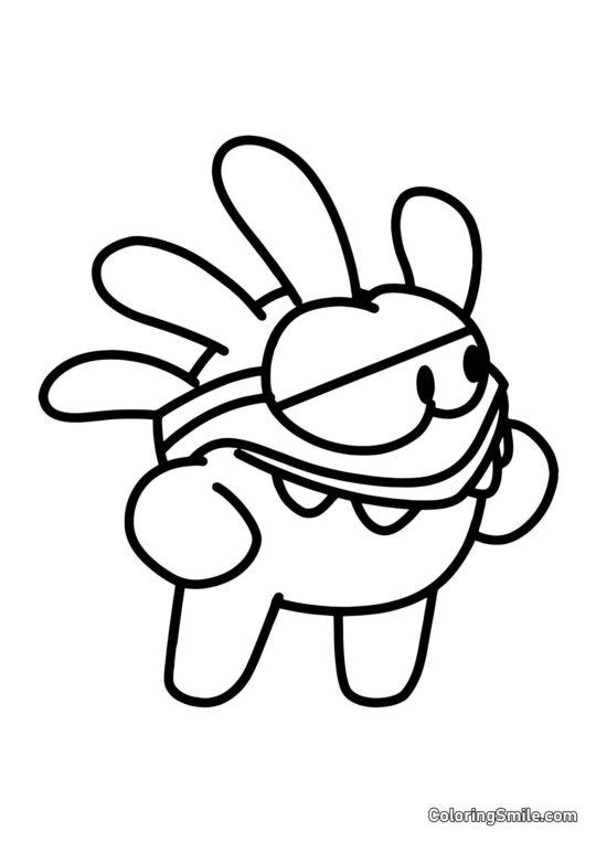 Om Nom Super-Herói - Página para Colorir