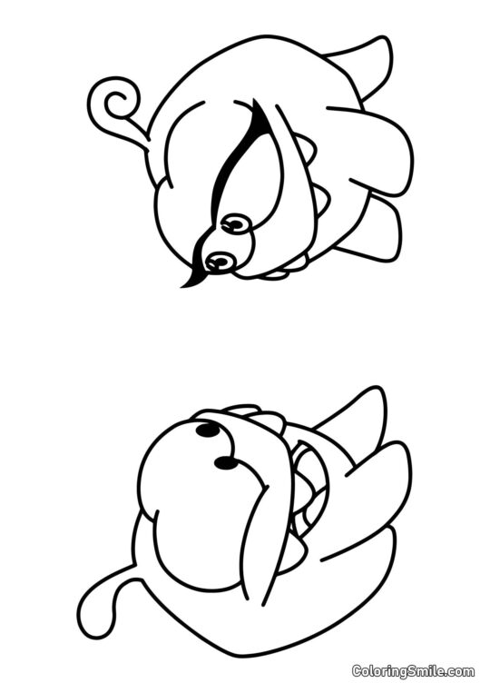 Om Nom com Om Nelle - Página para Colorir