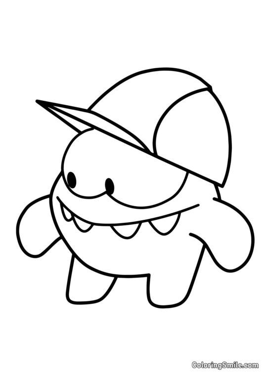 Om Nom Construtor - Página para Colorir