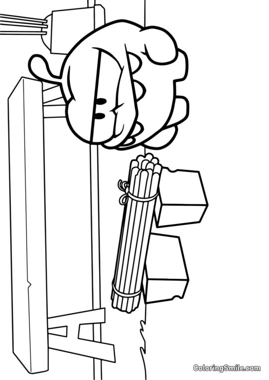 Om Nom Ensinando Kung Fu - Página para Colorir