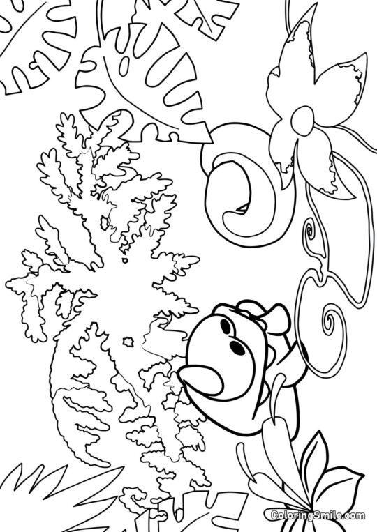 Om Nom na Selva - Página para Colorir