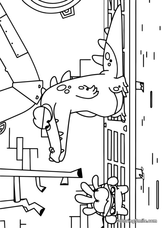 Super Nom e um Crocodilo - Página para Colorir