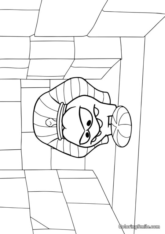 Om Nom no Antigo Egito - Página para Colorir