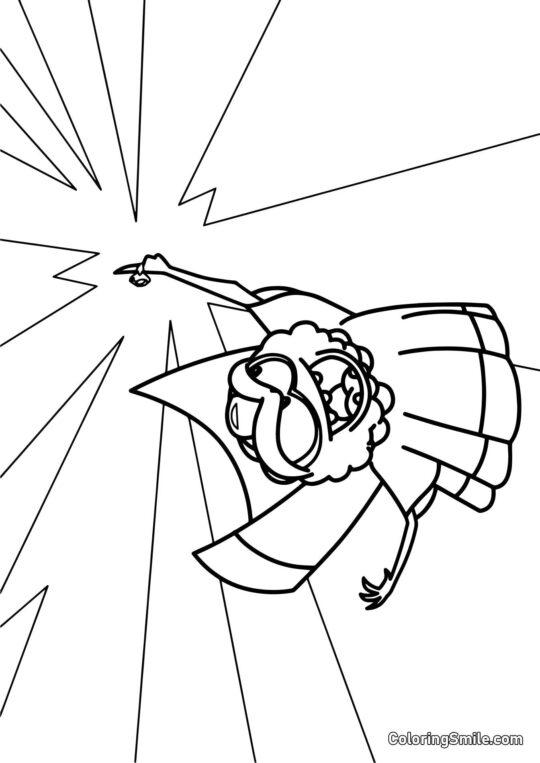 Mago Aranha do Om Nom - Página para Colorir