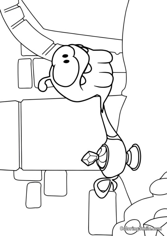 Om Nom e a Lâmpada Mágica - Página para Colorir