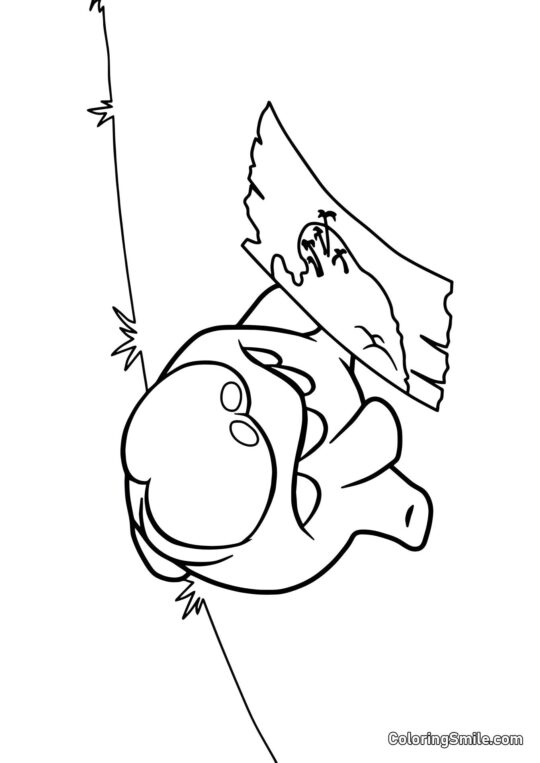 Om Nom e o Mapa do Tesouro - Página para Colorir