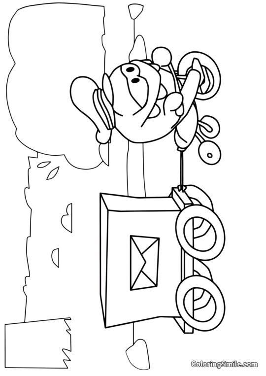 Om Nom Carteiro - Página para Colorir