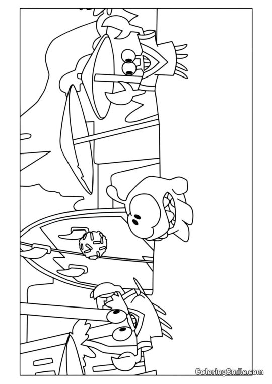 Om Nom com Caranguejos - Página para Colorir