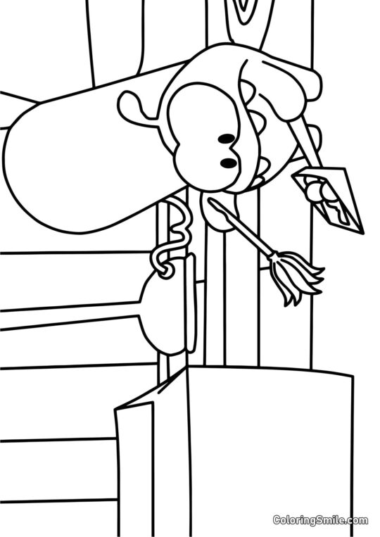 Om Nom Limpando - Página para Colorir