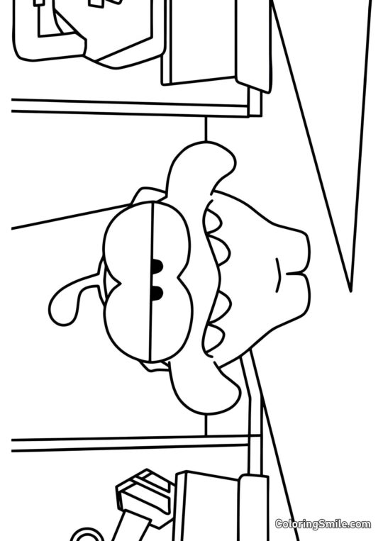Om Nom na Academia - Página para Colorir