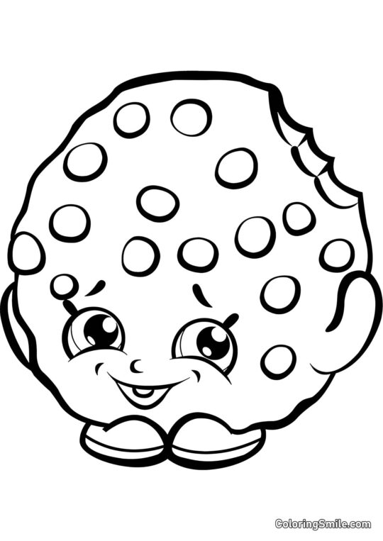 Shopkins Biscoito - Página para Colorir
