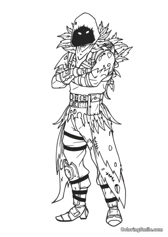 Fortnite Corvo - Página para Colorir
