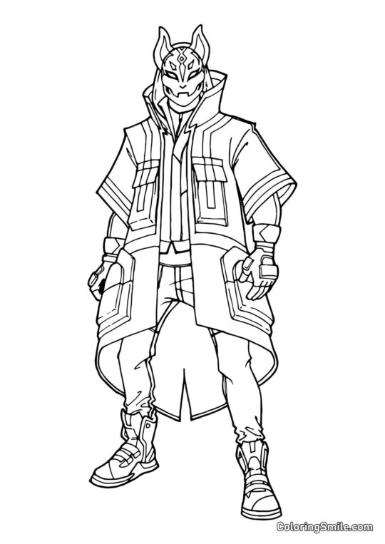 Fortnite Ronin - Página para Colorir