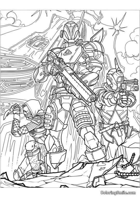 Fortnite Heróis - Página para Colorir