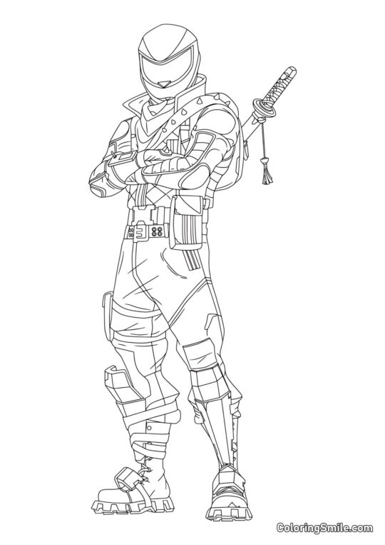 Fortnite Correnteza - Página para Colorir