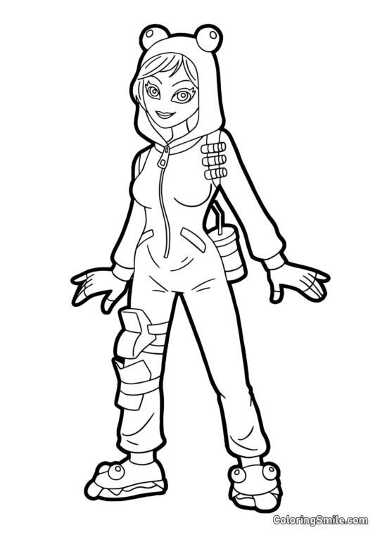 Fortnite Chow Noturno - Página para Colorir