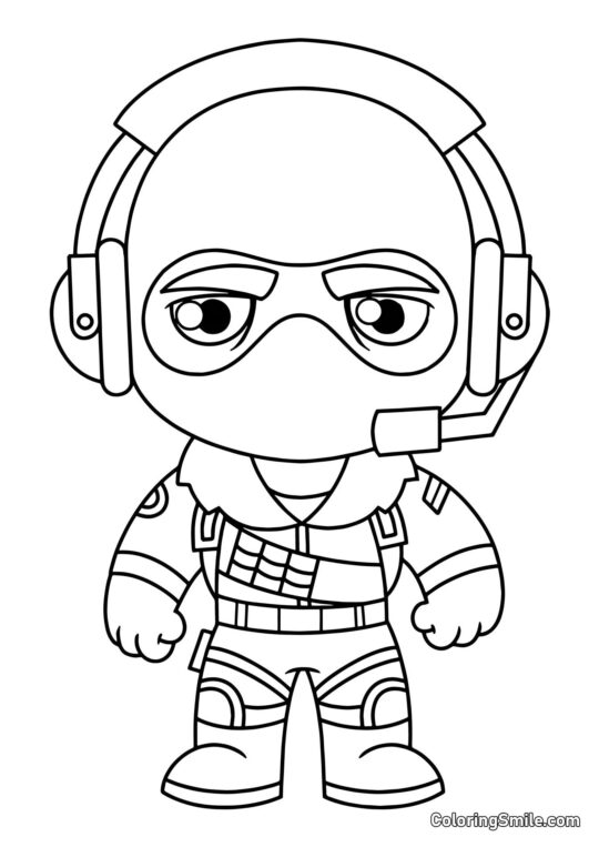 Fortnite Chibi Raptor - Página para Colorir