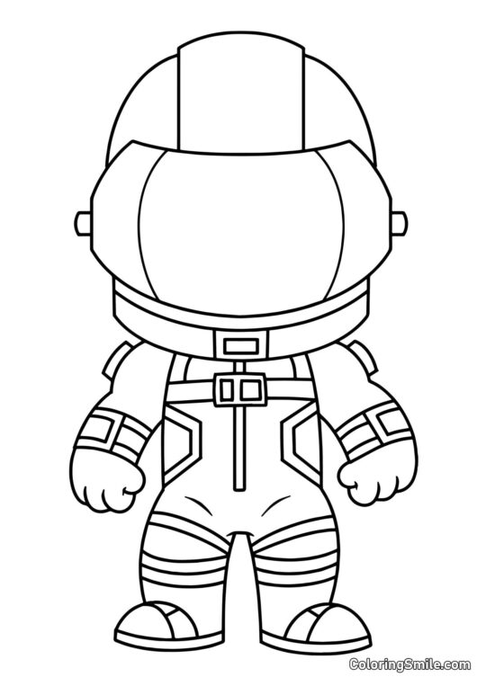 Fortnite Chibi Viajante Sombrio - Página para Colorir