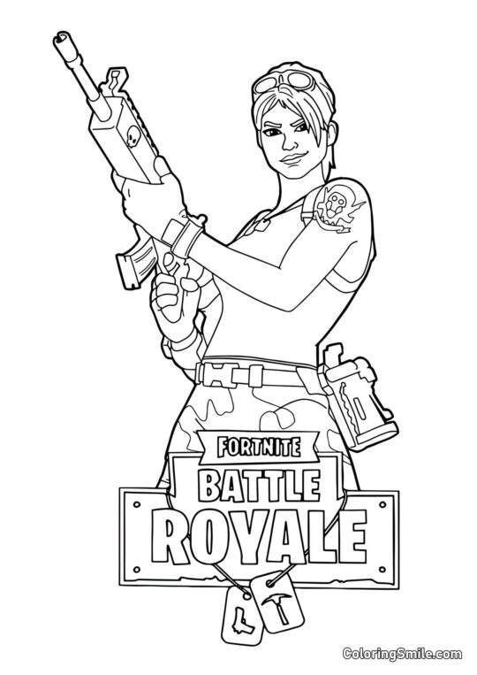 Fortnite Amigo de Batalha - Página para Colorir