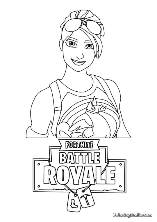 Fortnite Brite Bomber - Página para Colorir