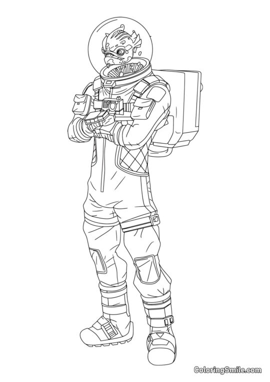 Fortnite Leviatã - Página para Colorir